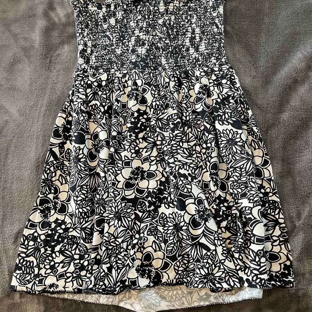 Ann Taylor LOFT Black and White Striped Dress - Picture 3 of 3